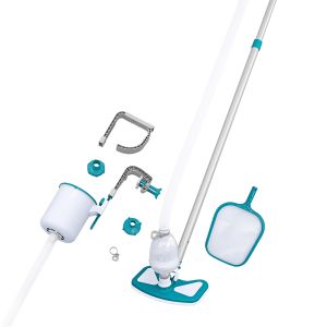 Bestway AquaClean Kit d’entretien de piscine Deluxe avec aspirateur et skimmer